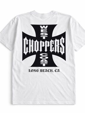 West Coast Choppers Graphic Short Sleeve T-Shirt - White vintage size L